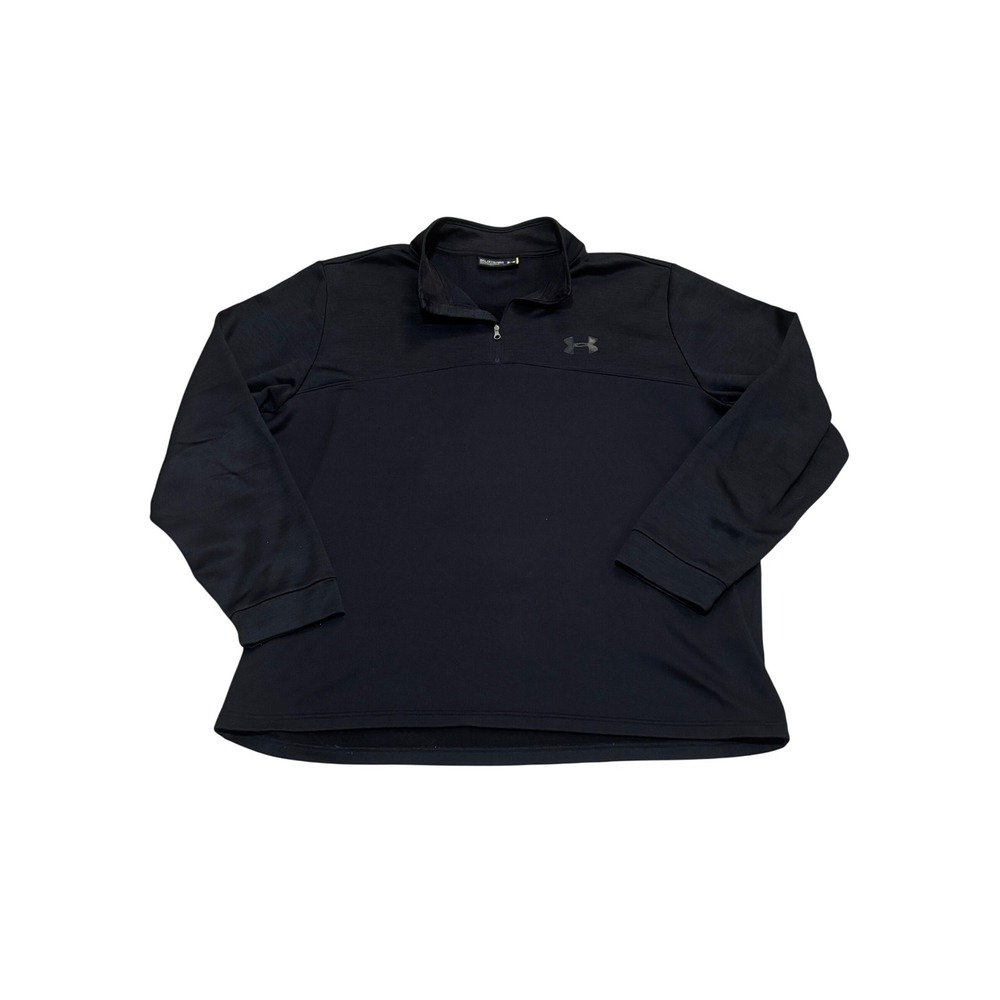 Under Armour Mens 3XL Black Quarter Zip Pullover Long Sleeve Activewear Top